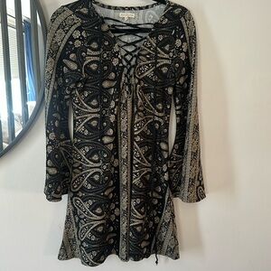 Black paisley Dress